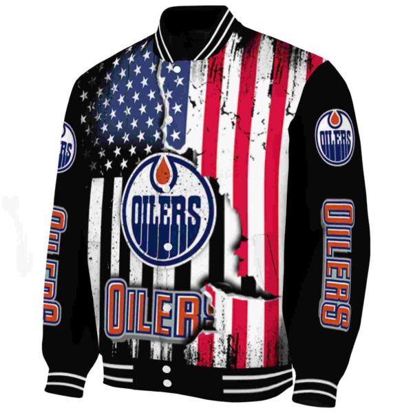 edmonton oilers patriotic theme black jacket best selling jacketwow