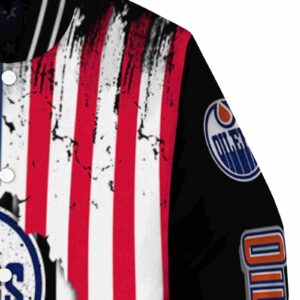 edmonton oilers patriotic theme black jacket premium grade jacketwow