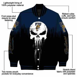 fiu panthers punisher skull blue black white jacket new arrival jacketwow