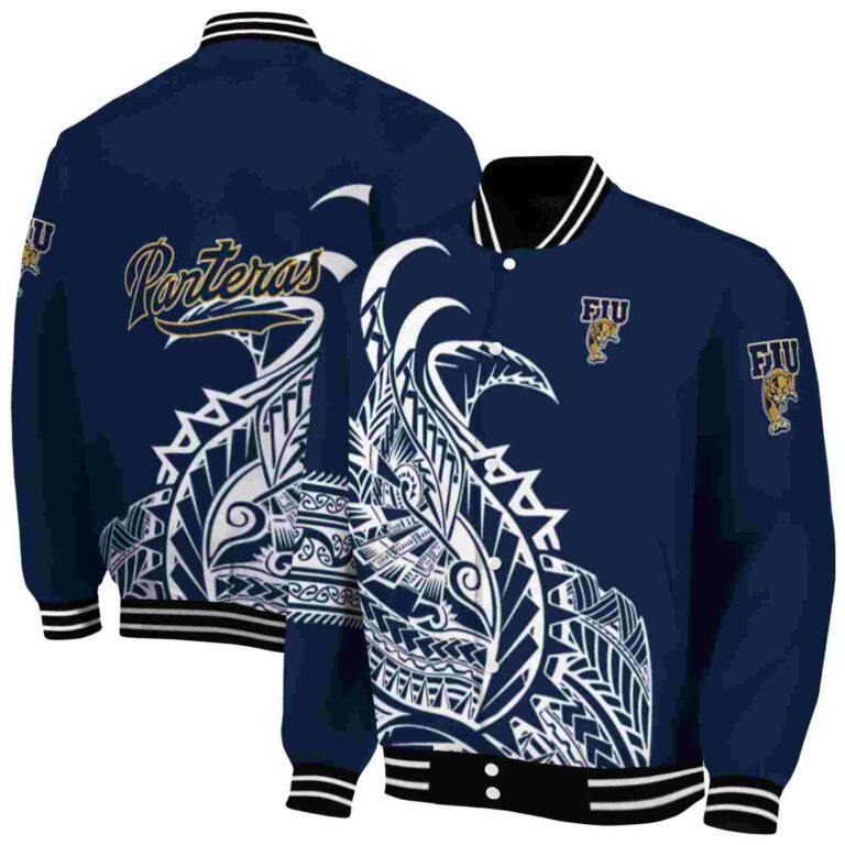fiu panthers tribal art blue white black jacket fashion forward jacketwow