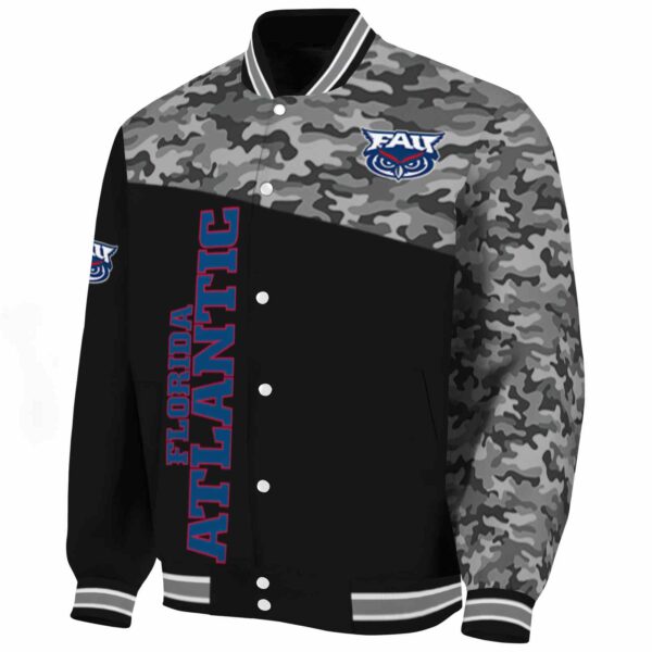 florida atlantic owls camo patchwork black jacket best selling jacketwow