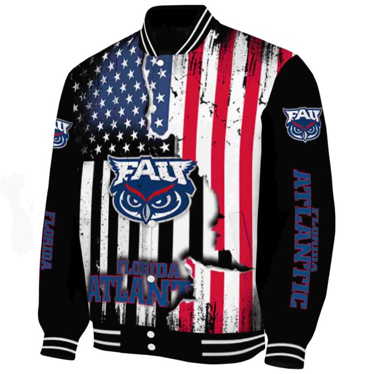 florida atlantic owls patriotic theme black jacket best selling jacketwow