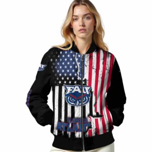 florida atlantic owls patriotic theme black jacket latest model jacketwow