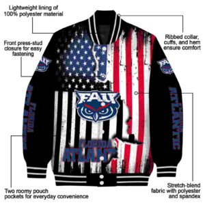 florida atlantic owls patriotic theme black jacket new arrival jacketwow