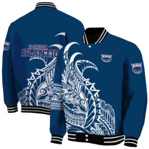 florida atlantic owls tribal art blue white black jacket fashion forward jacketwow
