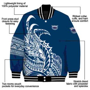 florida atlantic owls tribal art blue white black jacket new arrival jacketwow