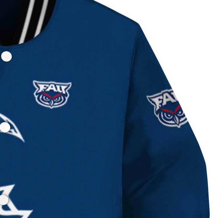 florida atlantic owls tribal art blue white black jacket premium grade jacketwow
