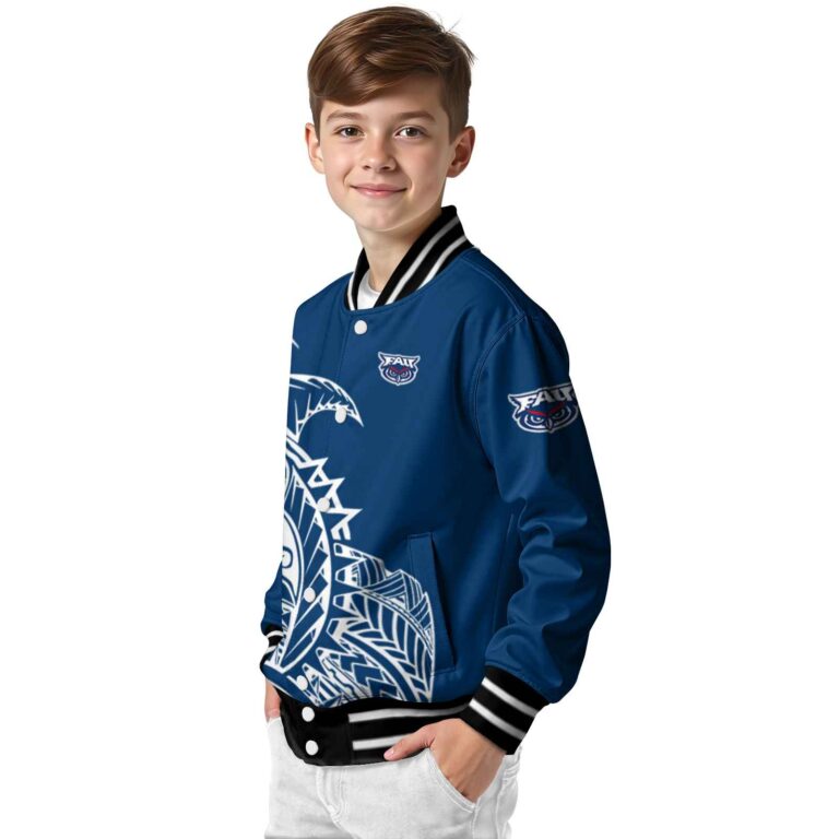 florida atlantic owls tribal art blue white black jacket trendy jacketwow