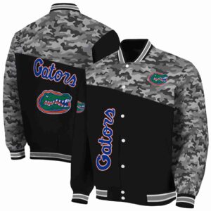 florida gators camo patchwork black jacket fashion forward jacketwow