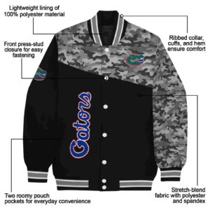 florida gators camo patchwork black jacket new arrival jacketwow