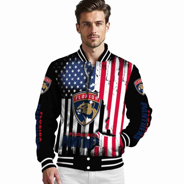 florida panthers patriotic theme black jacket high quality jacketwow