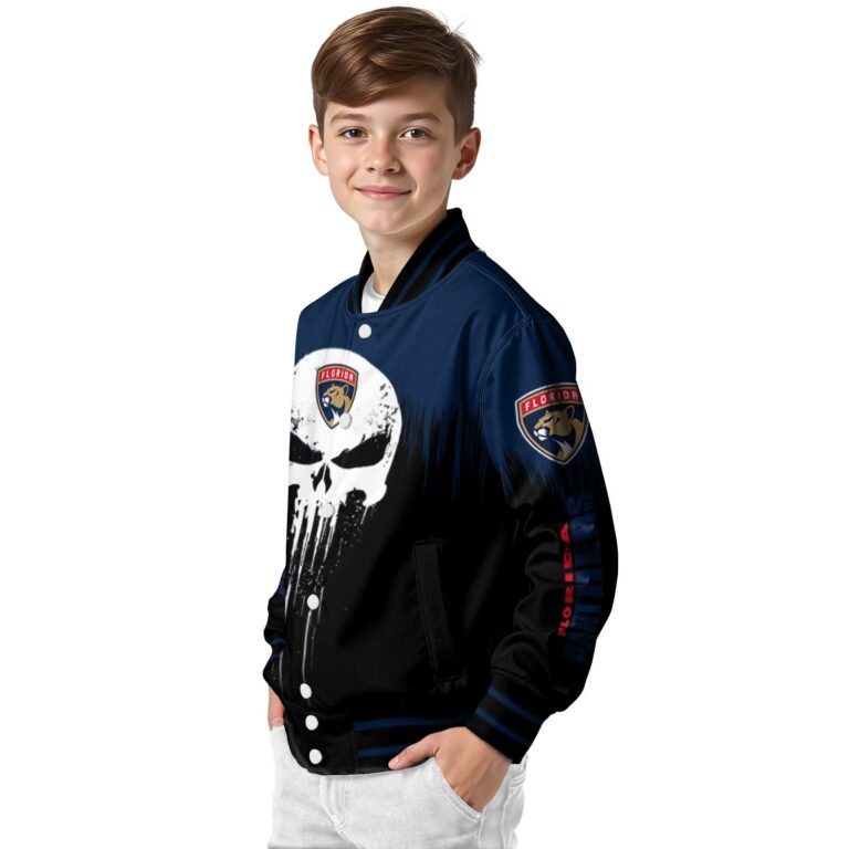florida panthers punisher skull red black white jacket trendy jacketwow