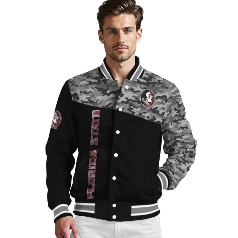 florida state seminoles camo patchwork black jacket high quality jacketwow