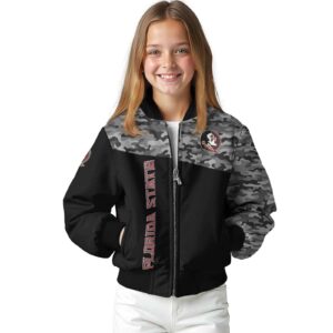 florida state seminoles camo patchwork black jacket top rated jacketwow