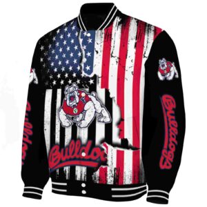 fresno state bulldogs patriotic theme black jacket best selling jacketwow