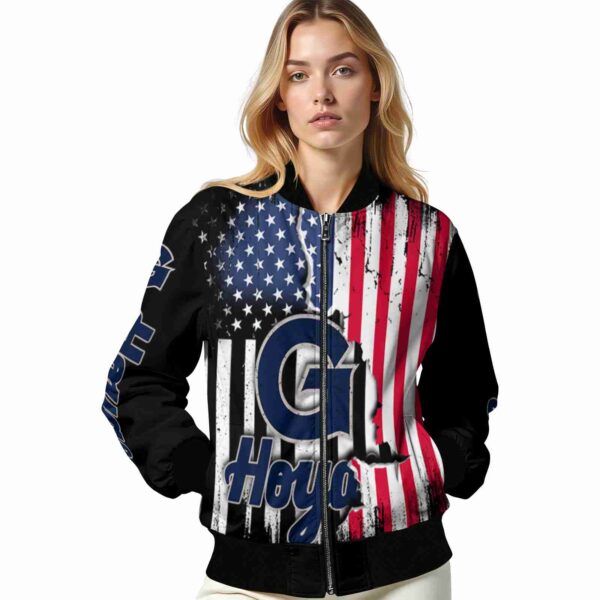 georgetown hoyas patriotic theme black jacket latest model jacketwow