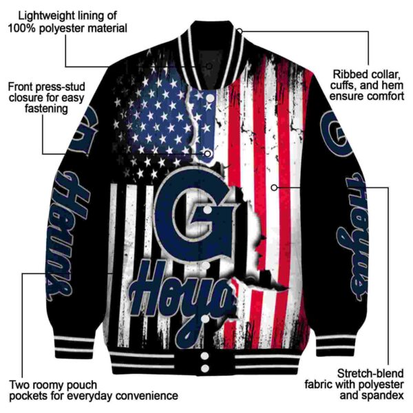 georgetown hoyas patriotic theme black jacket new arrival jacketwow