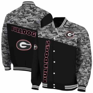 georgia bulldogs camo patchwork black jacket fashion forward jacketwow