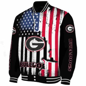 georgia bulldogs patriotic theme black jacket best selling jacketwow