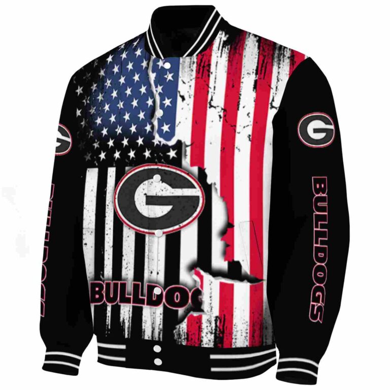 georgia bulldogs patriotic theme black jacket best selling jacketwow