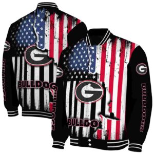 georgia bulldogs patriotic theme black jacket fashion forward jacketwow