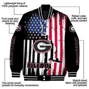 georgia bulldogs patriotic theme black jacket new arrival jacketwow