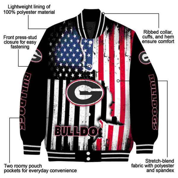 georgia bulldogs patriotic theme black jacket new arrival jacketwow
