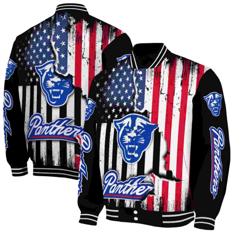 georgia state panthers patriotic theme black jacket fashion forward jacketwow