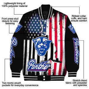georgia state panthers patriotic theme black jacket new arrival jacketwow