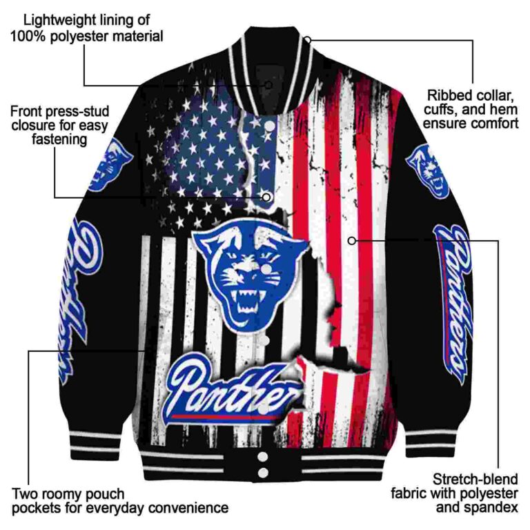 georgia state panthers patriotic theme black jacket new arrival jacketwow