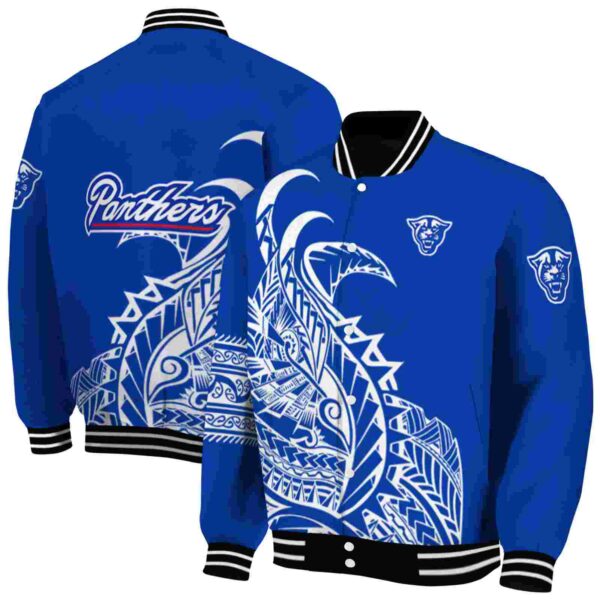 georgia state panthers tribal art blue white black jacket fashion forward jacketwow