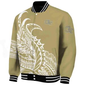 georgia tech yellow jackets tribal art gold white black jacket best selling jacketwow