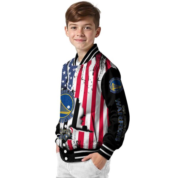 golden state warriors patriotic theme black jacket trendy jacketwow