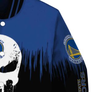 golden state warriors punisher skull blue black white jacket premium grade jacketwow