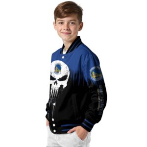 golden state warriors punisher skull blue black white jacket trendy jacketwow
