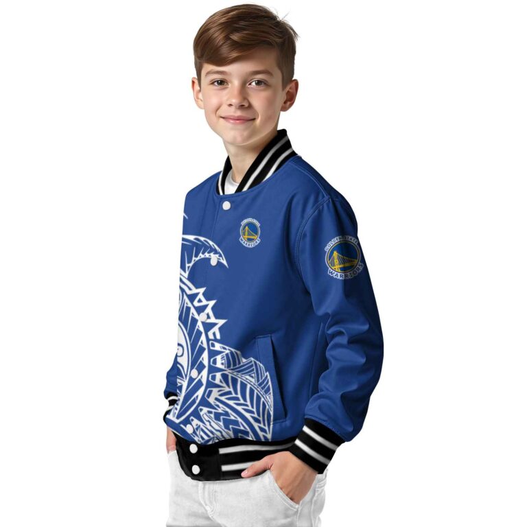 golden state warriors tribal art blue white black jacket trendy jacketwow