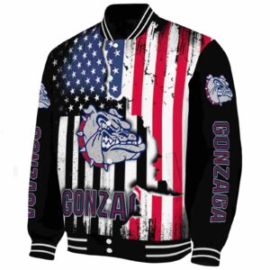 gonzaga bulldogs patriotic theme black jacket best selling jacketwow