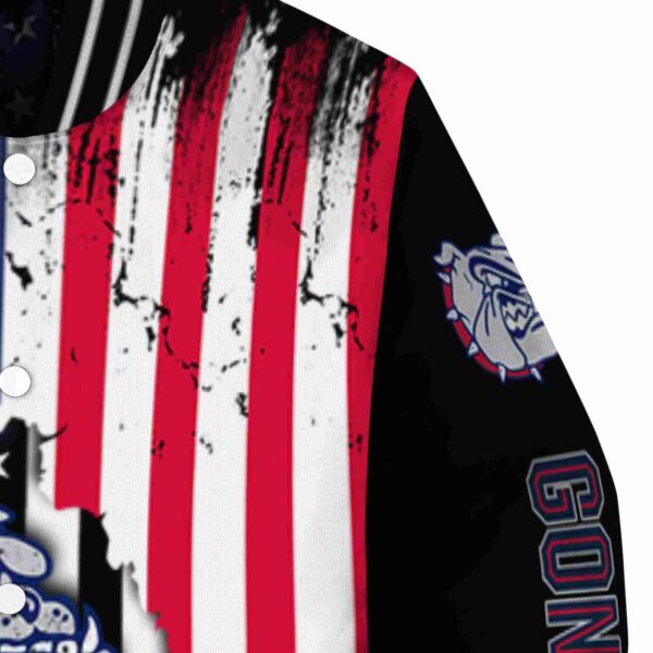 gonzaga bulldogs patriotic theme black jacket premium grade jacketwow