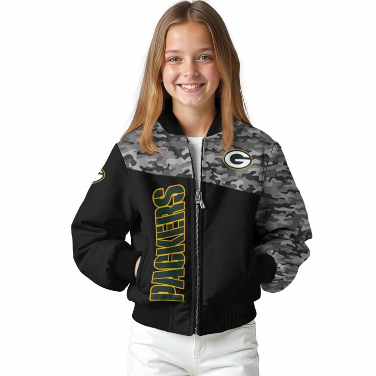 green bay packers camo patchwork black jacket top rated jacketwow