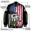 green bay packers patriotic theme black jacket new arrival jacketwow