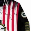 green bay packers patriotic theme black jacket premium grade jacketwow