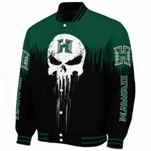 hawaii rainbow warriors punisher skull green black white jacket best selling jacketwow