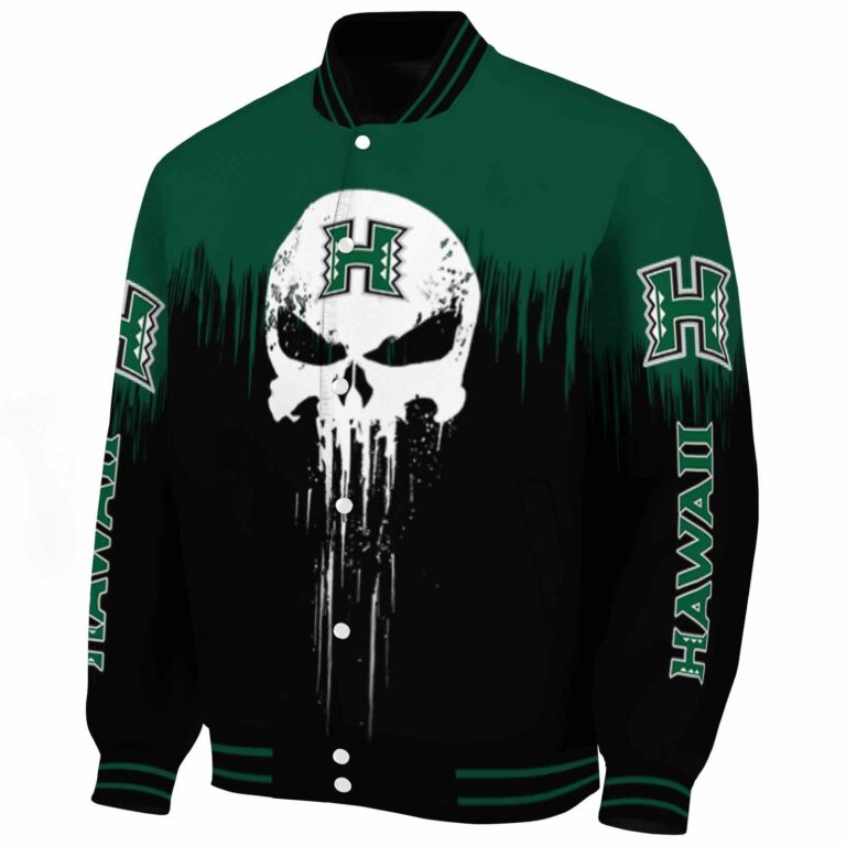 hawaii rainbow warriors punisher skull green black white jacket best selling jacketwow