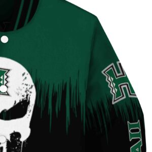 hawaii rainbow warriors punisher skull green black white jacket premium grade jacketwow