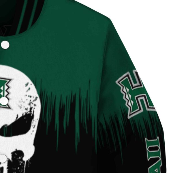 hawaii rainbow warriors punisher skull green black white jacket premium grade jacketwow