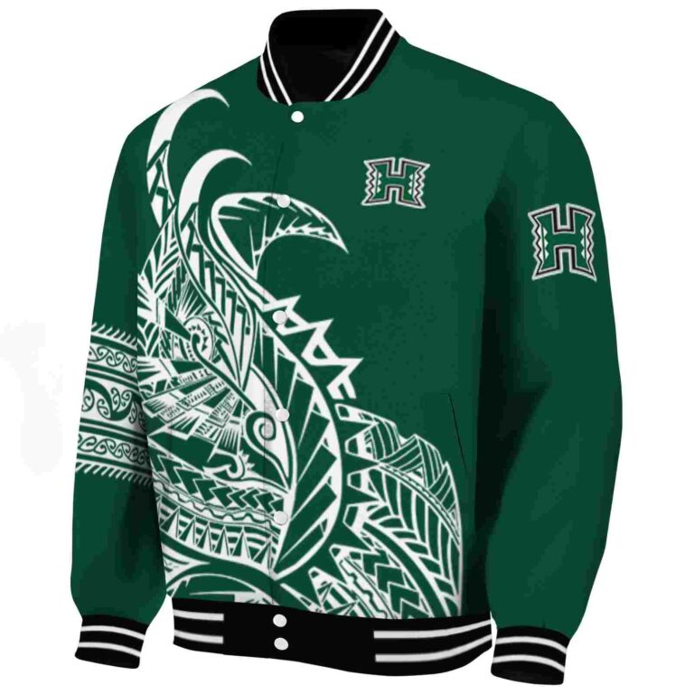 hawaii rainbow warriors tribal art green white black jacket best selling jacketwow