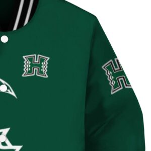 hawaii rainbow warriors tribal art green white black jacket premium grade jacketwow