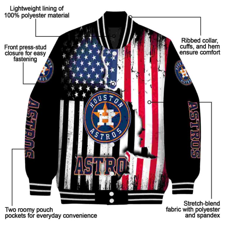 houston astros patriotic theme black jacket new arrival jacketwow
