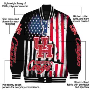 houston cougars patriotic theme black jacket new arrival jacketwow