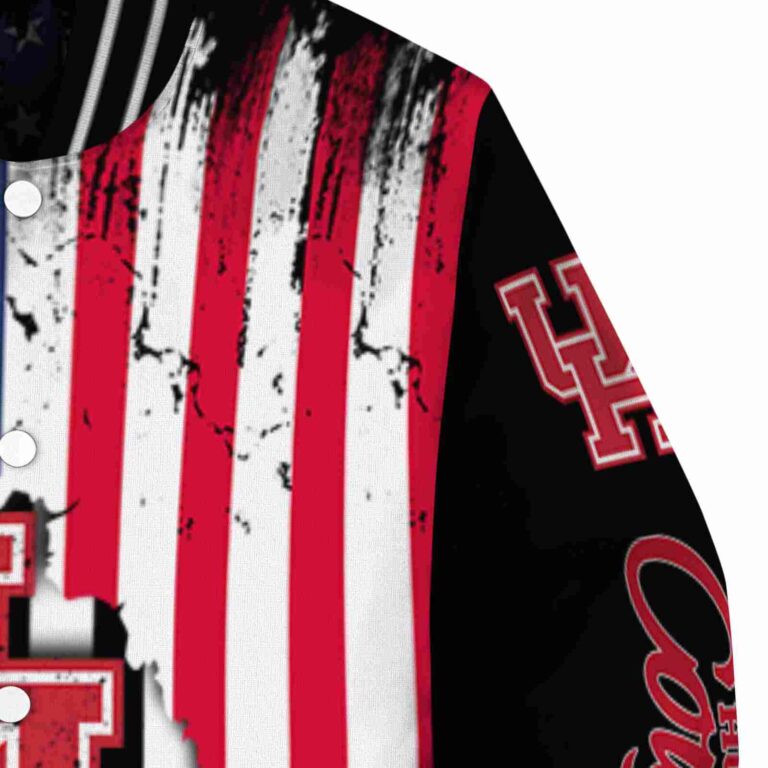 houston cougars patriotic theme black jacket premium grade jacketwow
